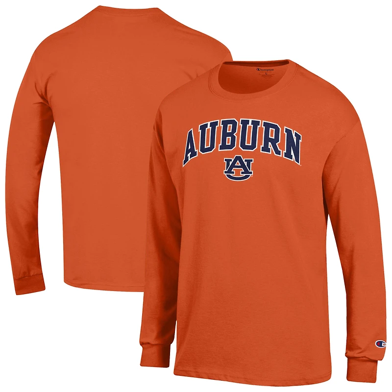 Men's Champion  Orange Auburn Tigers Arch Over Logo Long Sleeve T-Shirt