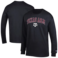 Men's Champion  Black Texas A&M Aggies Arch Over Logo Long Sleeve T-Shirt