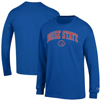 Men's Champion  Royal Boise State Broncos Arch Over Logo Long Sleeve T-Shirt