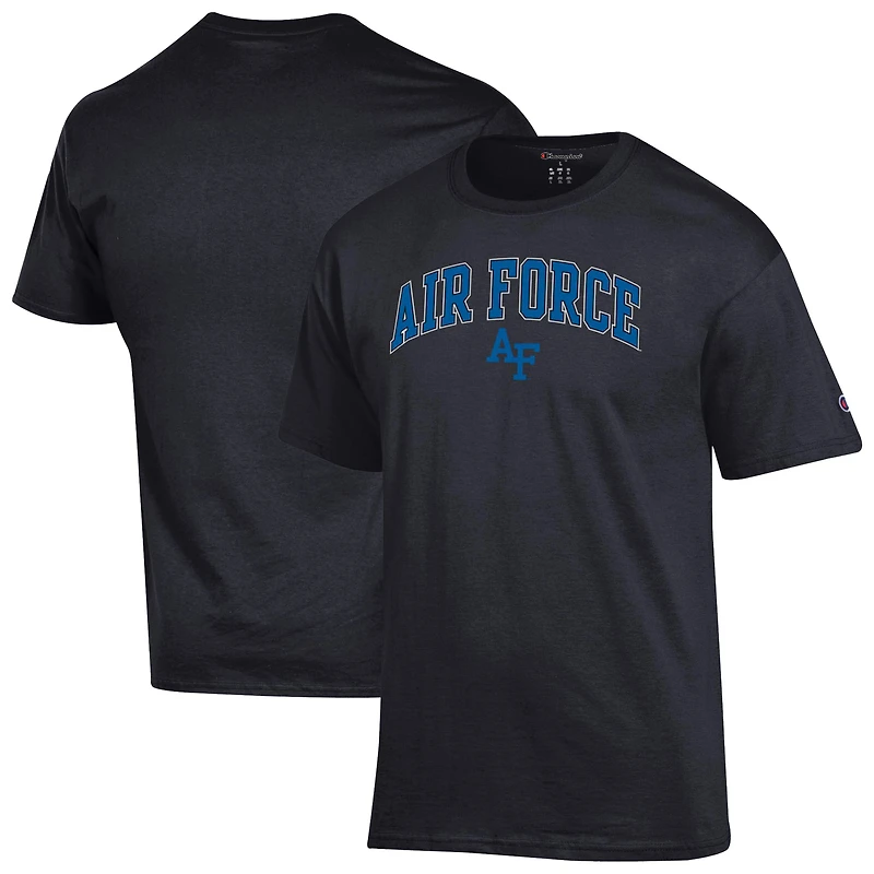Men's Champion Black Air Force Falcons Arch Over Logo T-Shirt