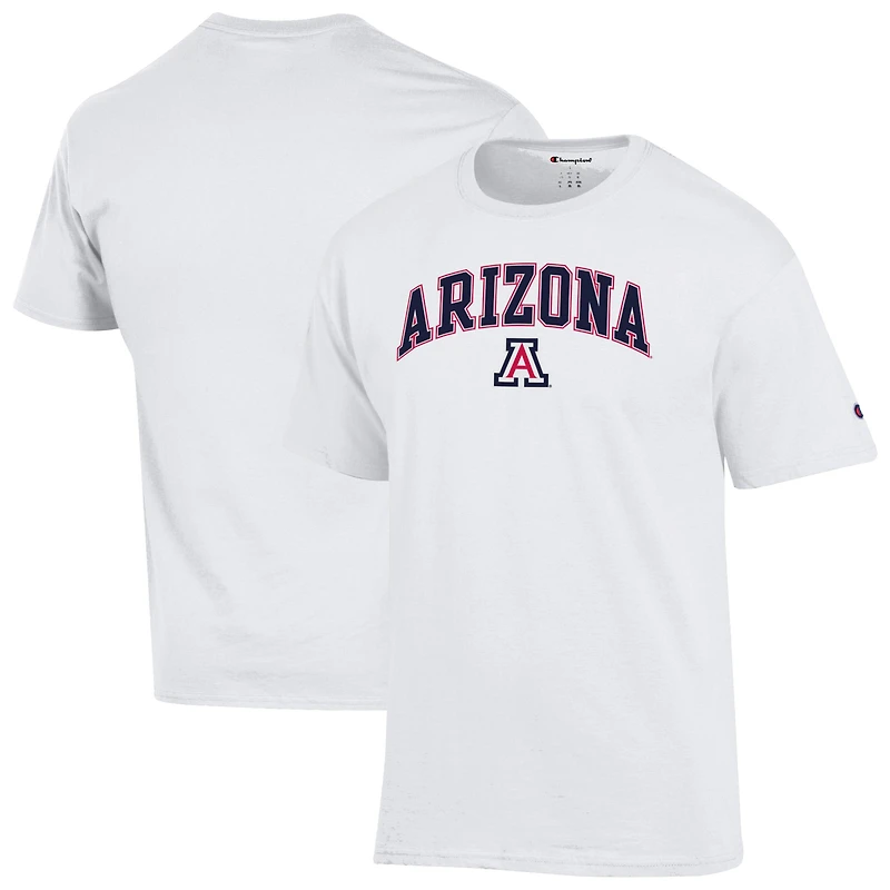 Men's Champion  White Arizona Wildcats Arch Over Logo T-Shirt