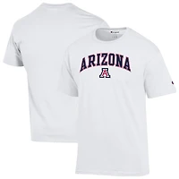 Men's Champion  White Arizona Wildcats Arch Over Logo T-Shirt