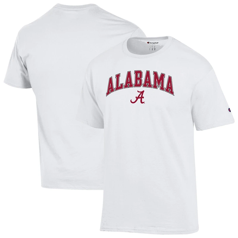 Men's Champion  White Alabama Crimson Tide Arched Logo T-Shirt