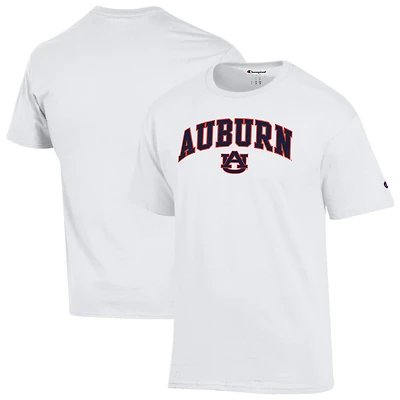 Men's Champion  White Auburn Tigers Arched Logo T-Shirt