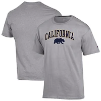Men's Champion  Heather Gray Cal Bears Arched Logo T-Shirt
