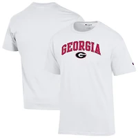 Men's Champion  White Georgia Bulldogs Arch Over Logo T-Shirt