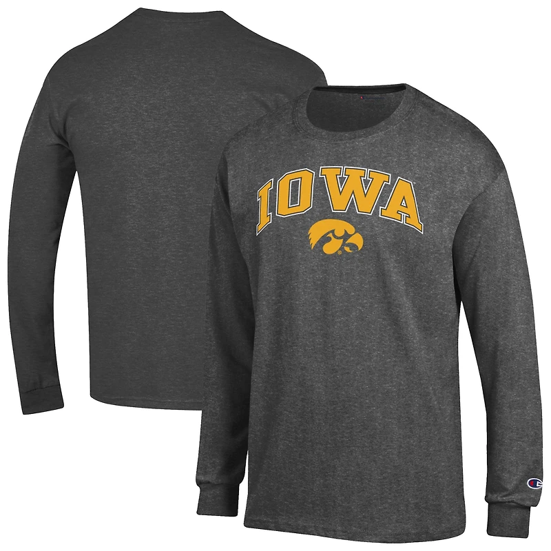 Men's Champion Charcoal Iowa Hawkeyes Arched Logo T-Shirt