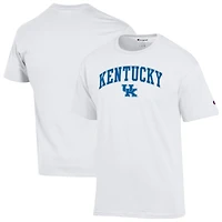 Men's Champion  White Kentucky Wildcats Arch Over Logo T-Shirt