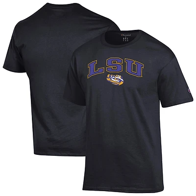 Men's Champion  Black LSU Tigers Arch Over Logo T-Shirt