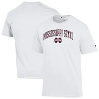 Men's Champion  White Mississippi State Bulldogs Arch Over Logo T-Shirt