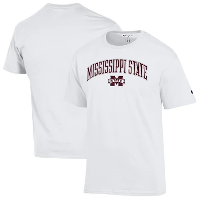 Men's Champion  White Mississippi State Bulldogs Arch Over Logo T-Shirt