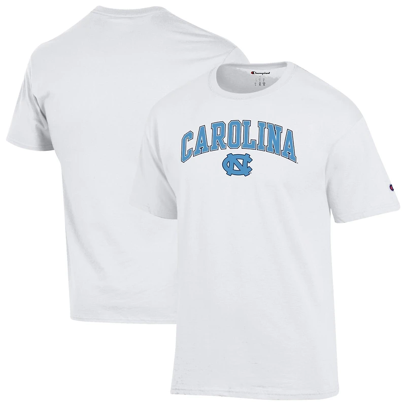 Men's Champion White North Carolina Tar Heels Arch Over Logo T-Shirt