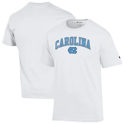 Men's Champion White North Carolina Tar Heels Arch Over Logo T-Shirt