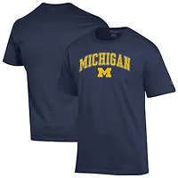 Men's Champion  Navy Michigan Wolverines Arch Over Logo T-Shirt