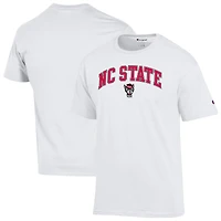 Men's Champion  White NC State Wolfpack Arched Logo T-Shirt