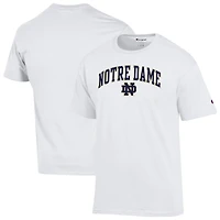 Men's Champion  White Notre Dame Fighting Irish Arched Logo T-Shirt