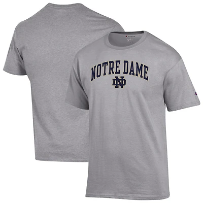 Men's Champion  Heather Gray Notre Dame Fighting Irish Arch Over Logo T-Shirt