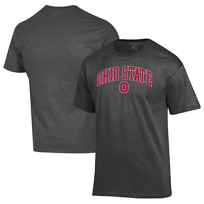 Men's Champion  Heather Charcoal Ohio State Buckeyes Arch Over Logo T-Shirt