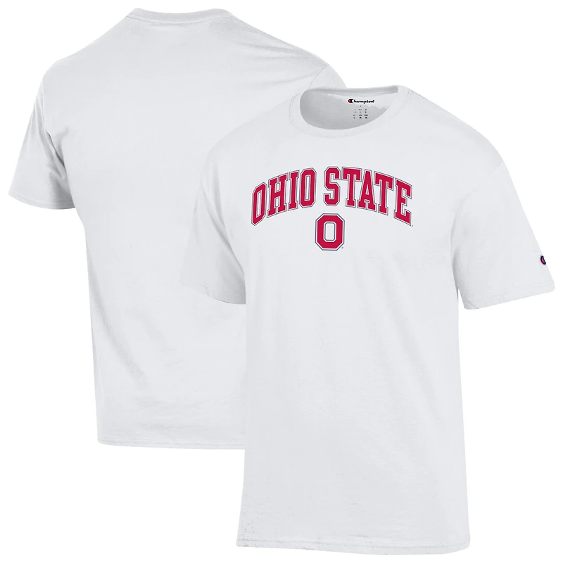 Men's Champion White Ohio State Buckeyes Arched Logo T-Shirt