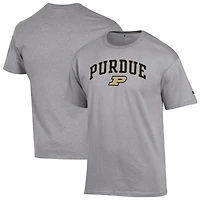 Men's Champion  Heather Gray Purdue Boilermakers Arch Over Logo T-Shirt