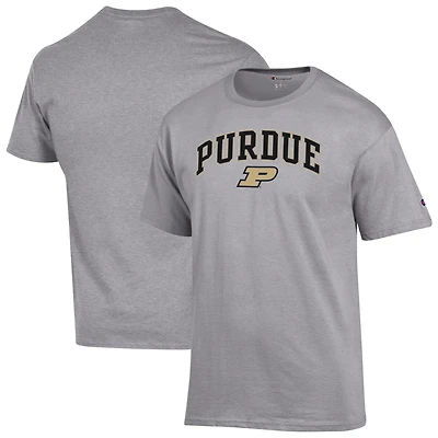 Men's Champion  Heather Gray Purdue Boilermakers Arch Over Logo T-Shirt