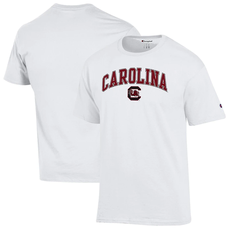 Men's Champion White South Carolina Gamecocks Arch Over Logo T-Shirt