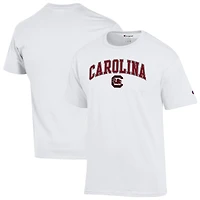 Men's Champion  White South Carolina Gamecocks Arch Over Logo T-Shirt