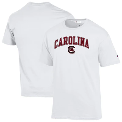 Men's Champion White South Carolina Gamecocks Arch Over Logo T-Shirt