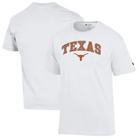 Men's Champion  White Texas Longhorns Arched Logo T-Shirt