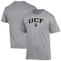Men's Champion  Heather Gray UCF Knights Arch Over Logo T-Shirt