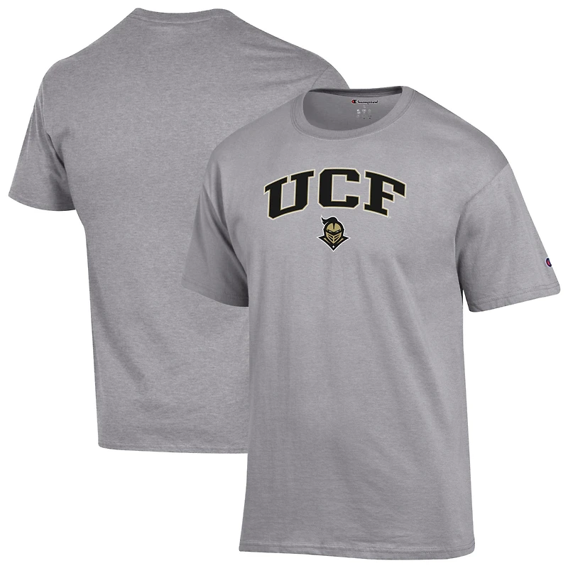 Men's Champion Heather Gray UCF Knights Arch Over Logo T-Shirt