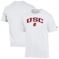 Men's Champion  White USC Trojans Arched Logo T-Shirt