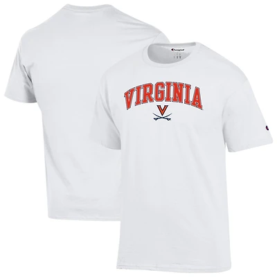 Men's Champion White Virginia Cavaliers Arched Logo T-Shirt
