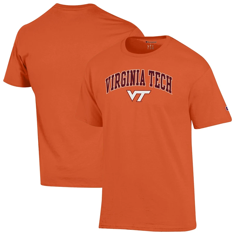 Men's Champion  Orange Virginia Tech Hokies Arched Logo T-Shirt