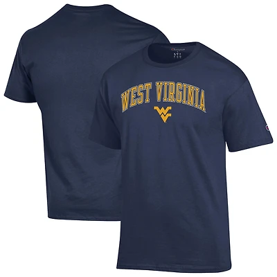Men's Champion  Navy West Virginia Mountaineers Arched Logo T-Shirt