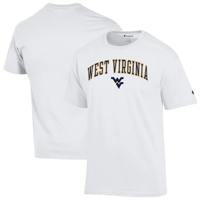 Men's Champion White West Virginia Mountaineers Arched Logo T-Shirt