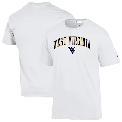 Men's Champion  White West Virginia Mountaineers Arched Logo T-Shirt