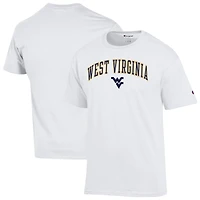 Men's Champion  White West Virginia Mountaineers Arched Logo T-Shirt