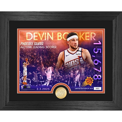 Highland Mint Devin Booker Phoenix Suns Franchise Points Record 13" x 16" Bronze Coin Photo Mint