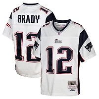 Youth Mitchell & Ness Tom Brady White New England Patriots 2000 Legacy Replica Jersey