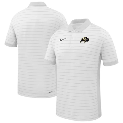 Men's Nike White Colorado Buffaloes 2025 Early Season Coaches Sideline Victory Stripe Performance Polo