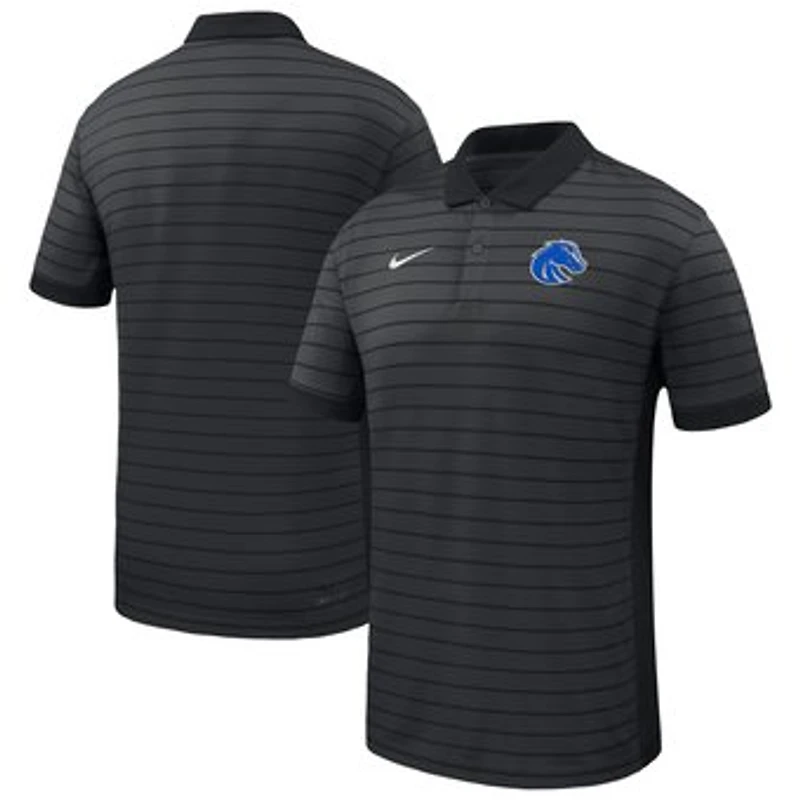 Men's Nike Black Boise State Broncos 2025 Early Season Coaches Sideline Victory Stripe Performance Polo