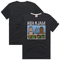 Men's Homage Victor Wembanyama & De'Aaron Fox Charcoal San Antonio Spurs NBA Jam Tri-Blend T-Shirt