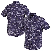 Men's Reyn Spooner Purple Baltimore Ravens Kekai Performance Button-Down Shirt