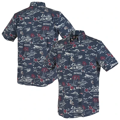 Men's Reyn Spooner Navy New England Patriots Kekai Performance Button-Down Shirt