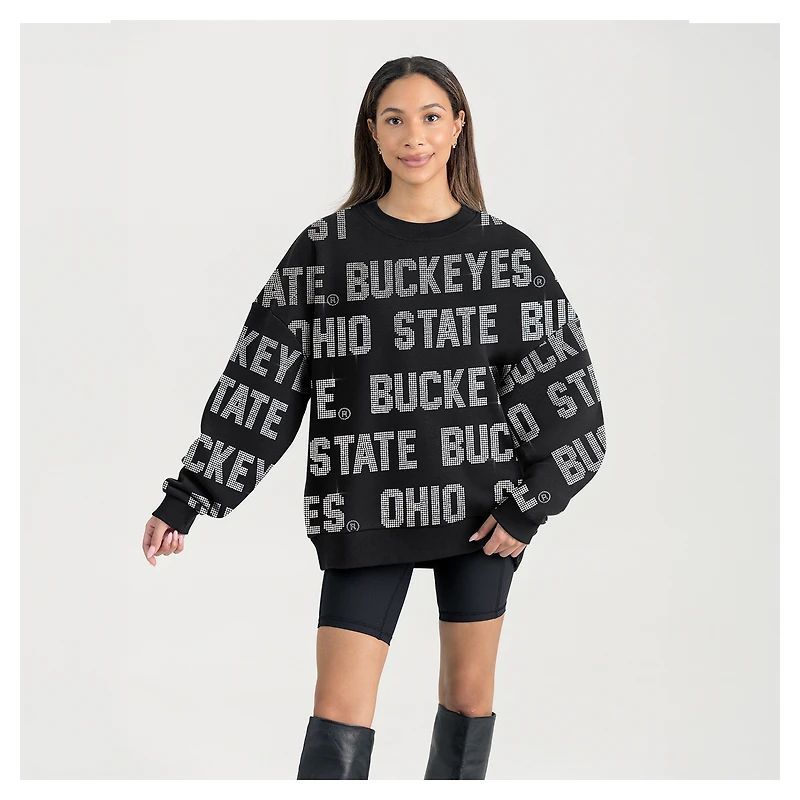Women's Gameday Couture  Black Ohio State Buckeyes Hype Era Sweatshirt