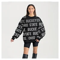Women's Gameday Couture  Black Ohio State Buckeyes Hype Era Sweatshirt