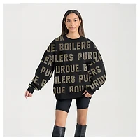 Women's Gameday Couture  Black Purdue Boilermakers Hype Era Sweatshirt