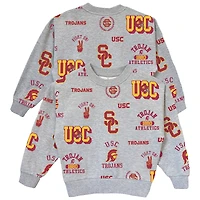 Women's Gameday Couture  Gray USC Trojans Always On Repeat Pullover Sweatshirt