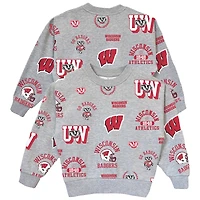 Women's Gameday Couture  Gray Wisconsin Badgers Always On Repeat Pullover Sweatshirt